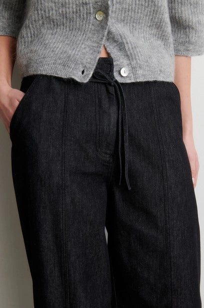 SECOND FEMALE DERA Denim Cargo Trousers Black: negre pantalons per a dona