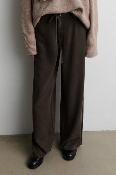 SECOND FEMALE Irven Denim Jeans Black Olive: nero pantaloni da donna