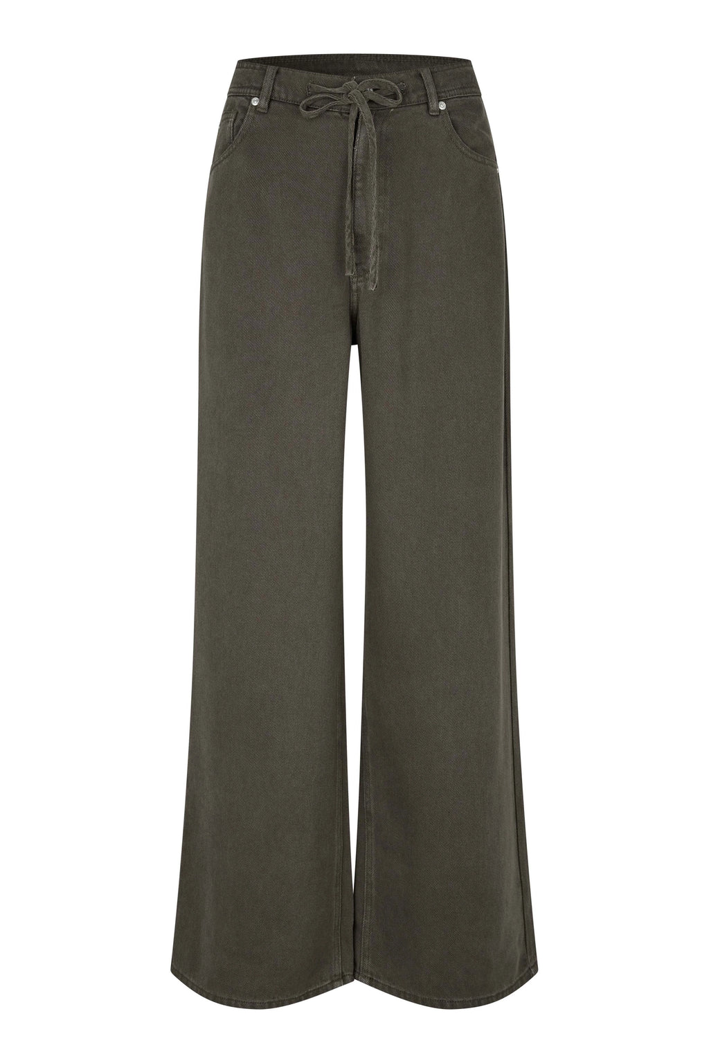 SECOND FEMALE Irven Denim Jeans Black Olive: nero pantaloni da donna