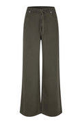 SECOND FEMALE Irven Denim Jeans Black Olive: nero pantaloni da donna