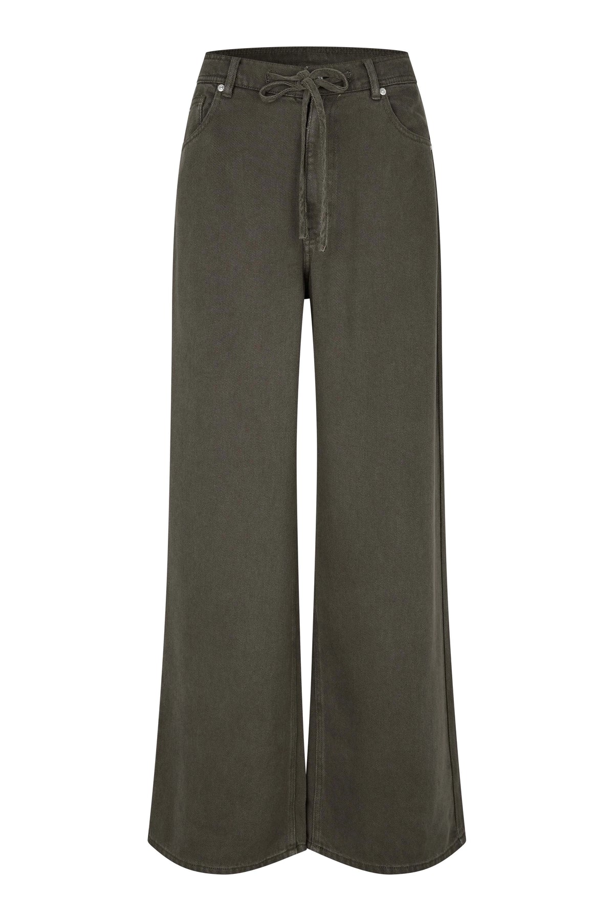 SECOND FEMALE Irven Denim Jeans Black Olive: nero pantaloni da donna