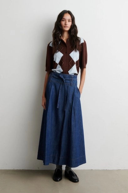 SECOND FEMALE Evana Denim Skirt BLUE Denim: blu gonna da donna