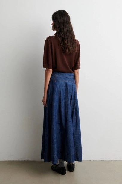 SECOND FEMALE Evana Denim Skirt BLUE Denim: blu gonna da donna