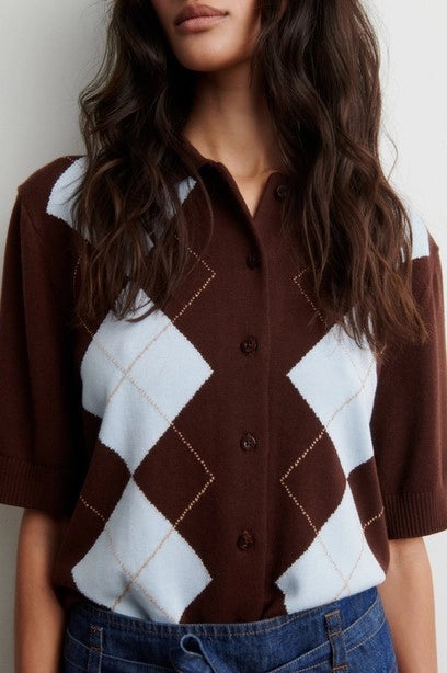 SECOND FEMALE Shailene KNIT Cardigan Demitasse: multicolor T-shirt til kvinder
