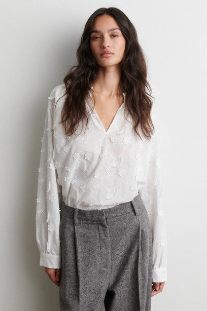 SECOND FEMALE Rosalil Blouse Bright White: blanc camisas per a dona