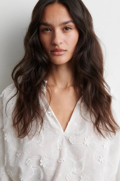SECOND FEMALE Rosalil Blouse Bright White: blanc camisas per a dona