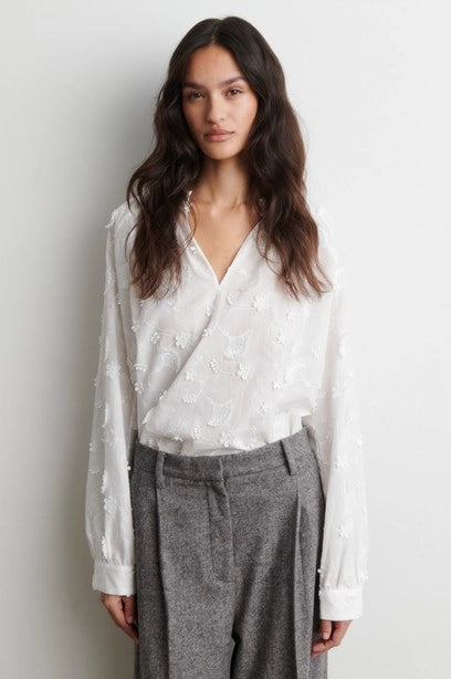 SECOND FEMALE Rosalil Blouse Bright White: blanc camisas per a dona