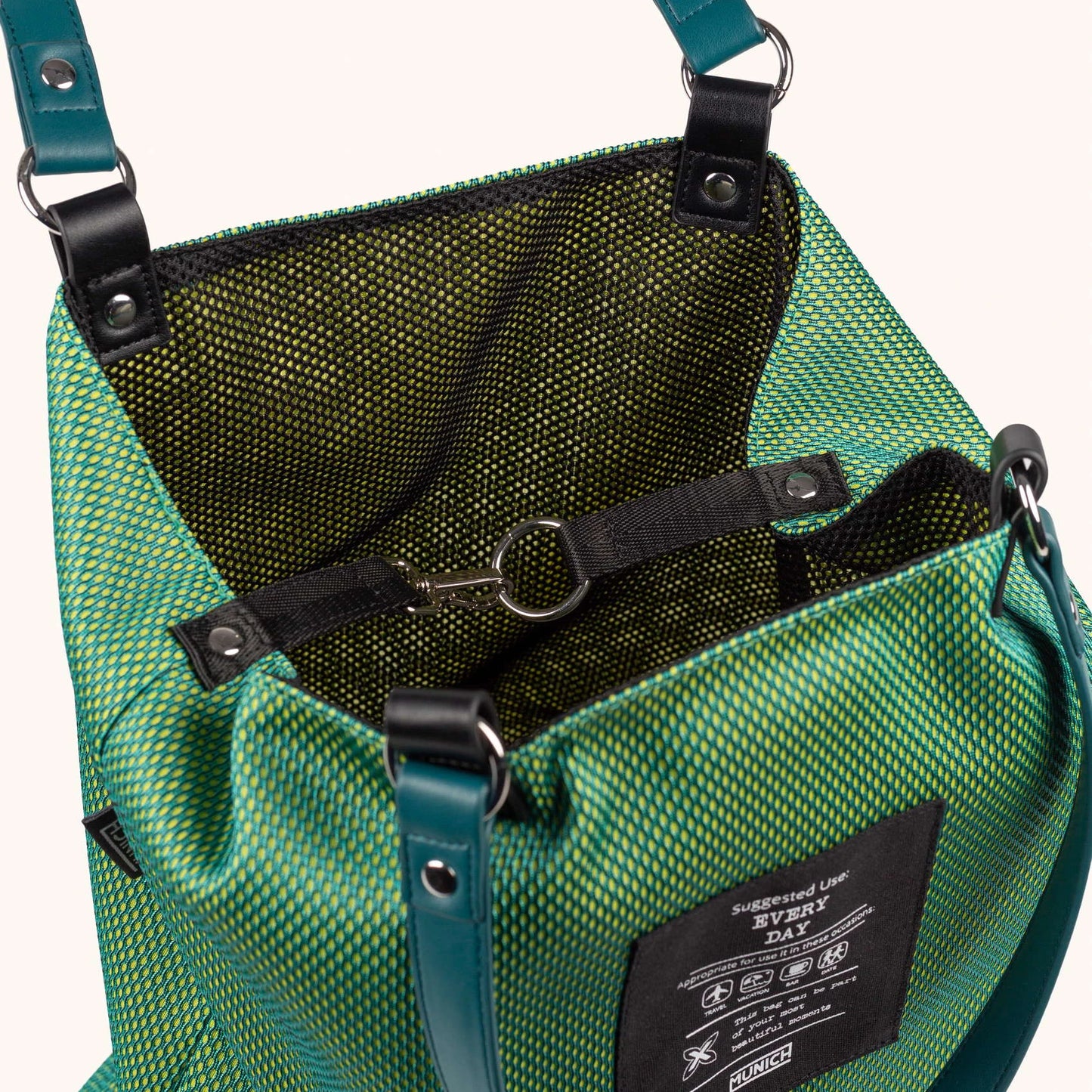 MUNICH | BORSES | DONA | GOGO SPIN REVERSIBLE TOTE BAG | VERD