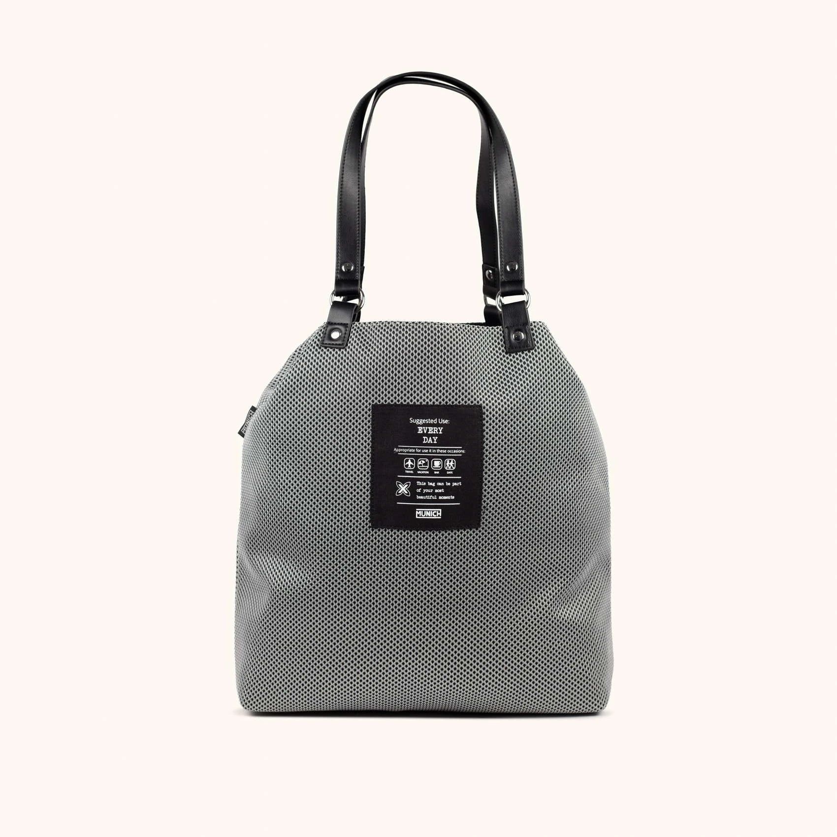 MUNICH GOGO SPIN Reversible TOTE BAG: сірий сумка для жінок