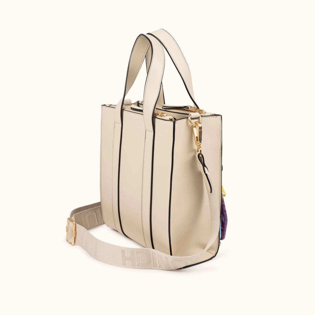 MUNICH Charms Crossbody TOTE: beige taske til kvinder