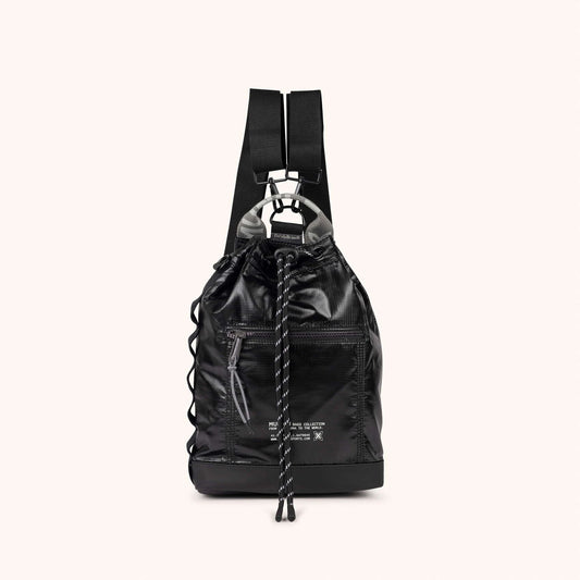 MUNICH | MOTXILLA | DONA | DEEP RECYCLED DRAWSTRING BACKPACK | NEGRE