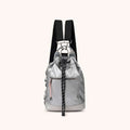 MUNICH | MOCHILA | MUJER | DEEP RECYCLED DRAWSTRING BACKPACK | PLATEADO