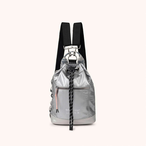 MUNICH DEEP Recycled Drawstring Backpack: シルバー mochila