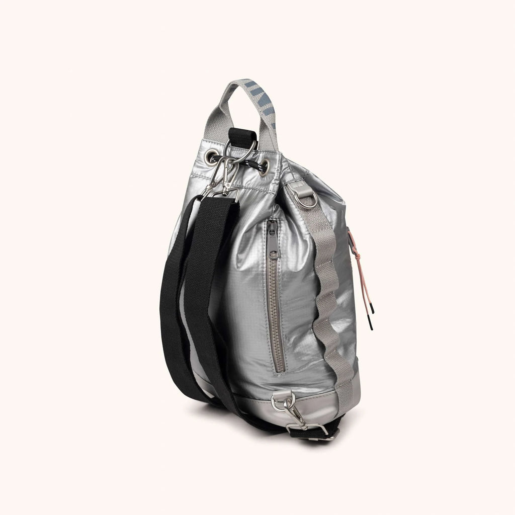 MUNICH | MOCHILA | MUJER | DEEP RECYCLED DRAWSTRING BACKPACK | PLATEADO