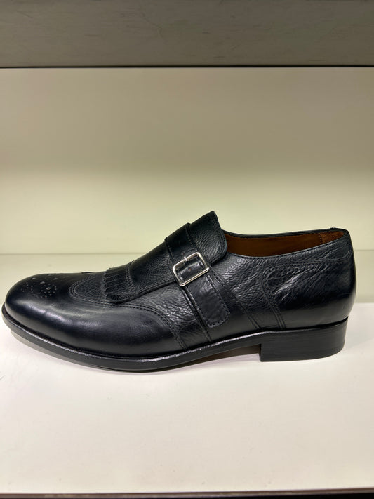 LOTTUSSE | MEN'S DRESS SHOES | LUTTON BUCKLE SHOES BLACK COWHIDE | BLACK