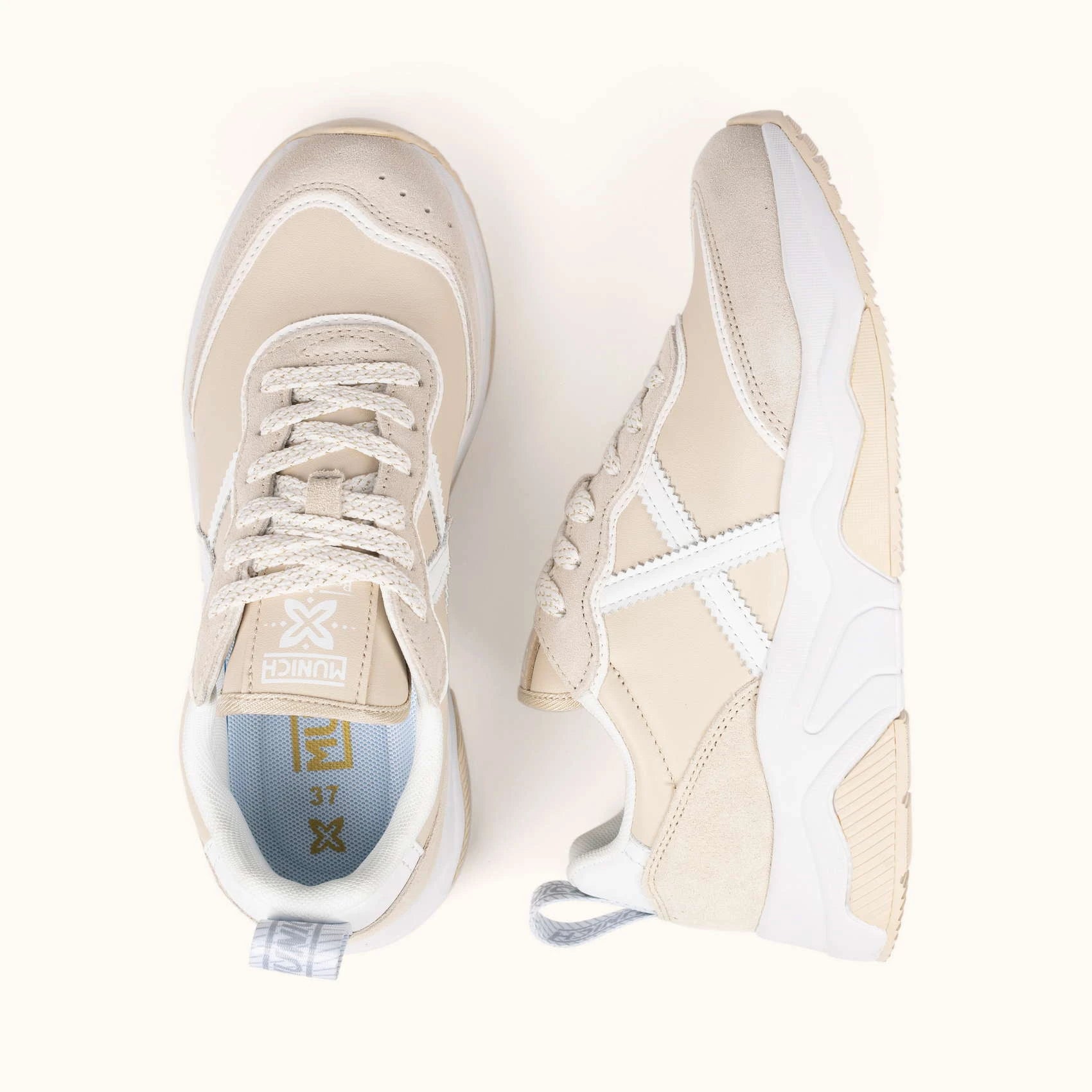 MUNICH WAVE 181: beżowy sneakersy dla kobiet