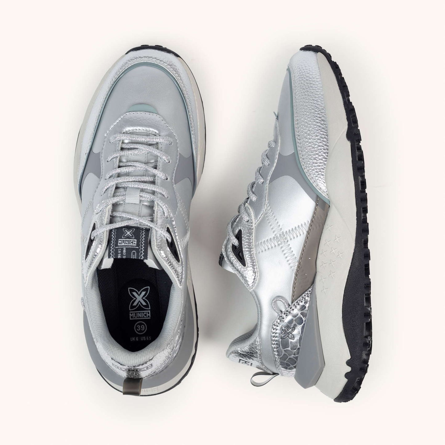 MUNICH | SNEAKERS | MUJER | AMBER 03 | PLATEADO