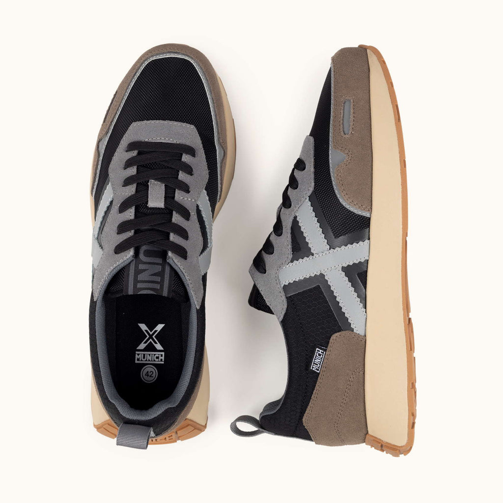 MUNICH Xemine 86: svart sneakers för herr