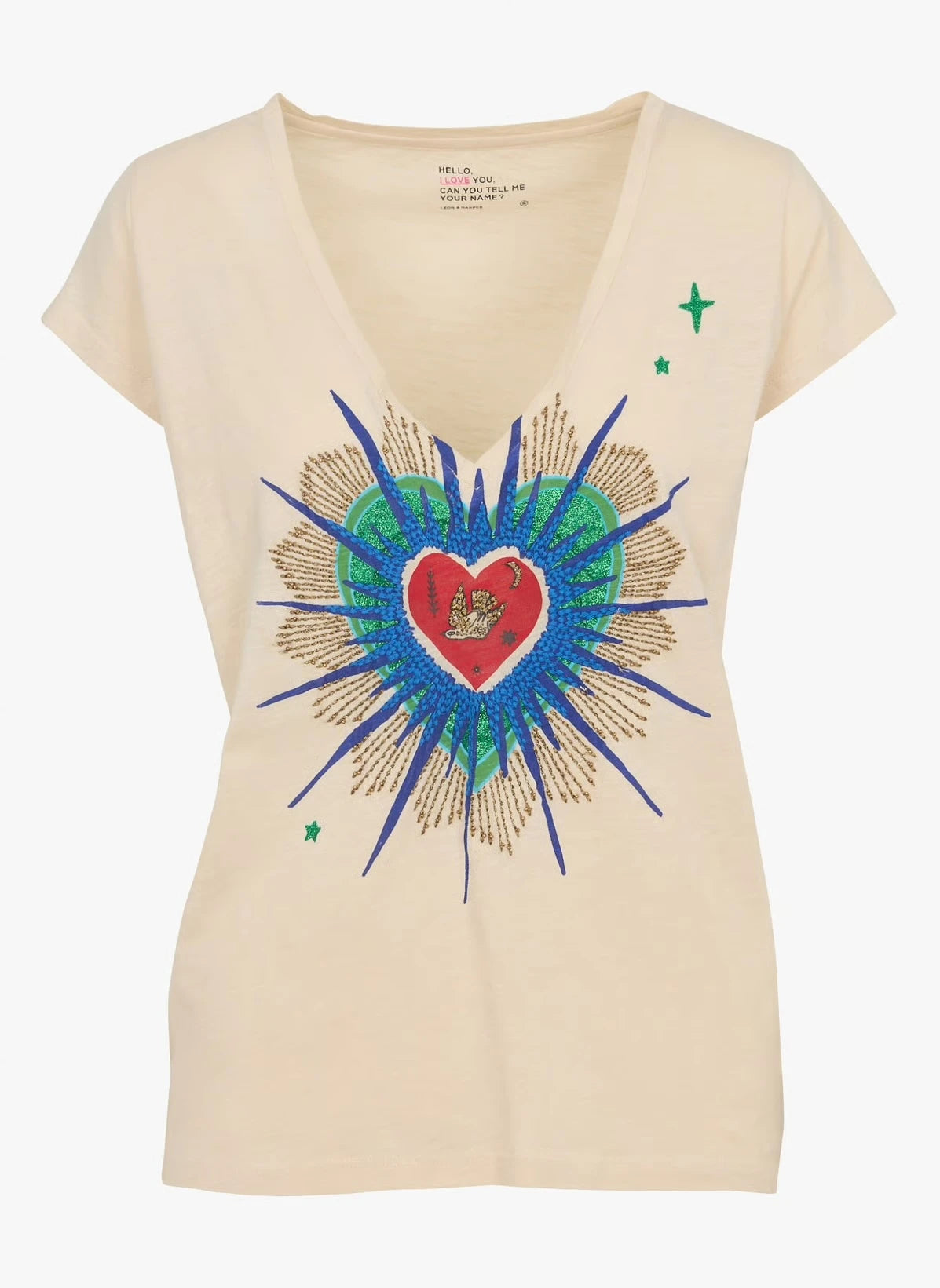 LEON & HARPER | CAMISETAS | MUJER | TONTON JC03 EXVOTO CHALK | BEIGE