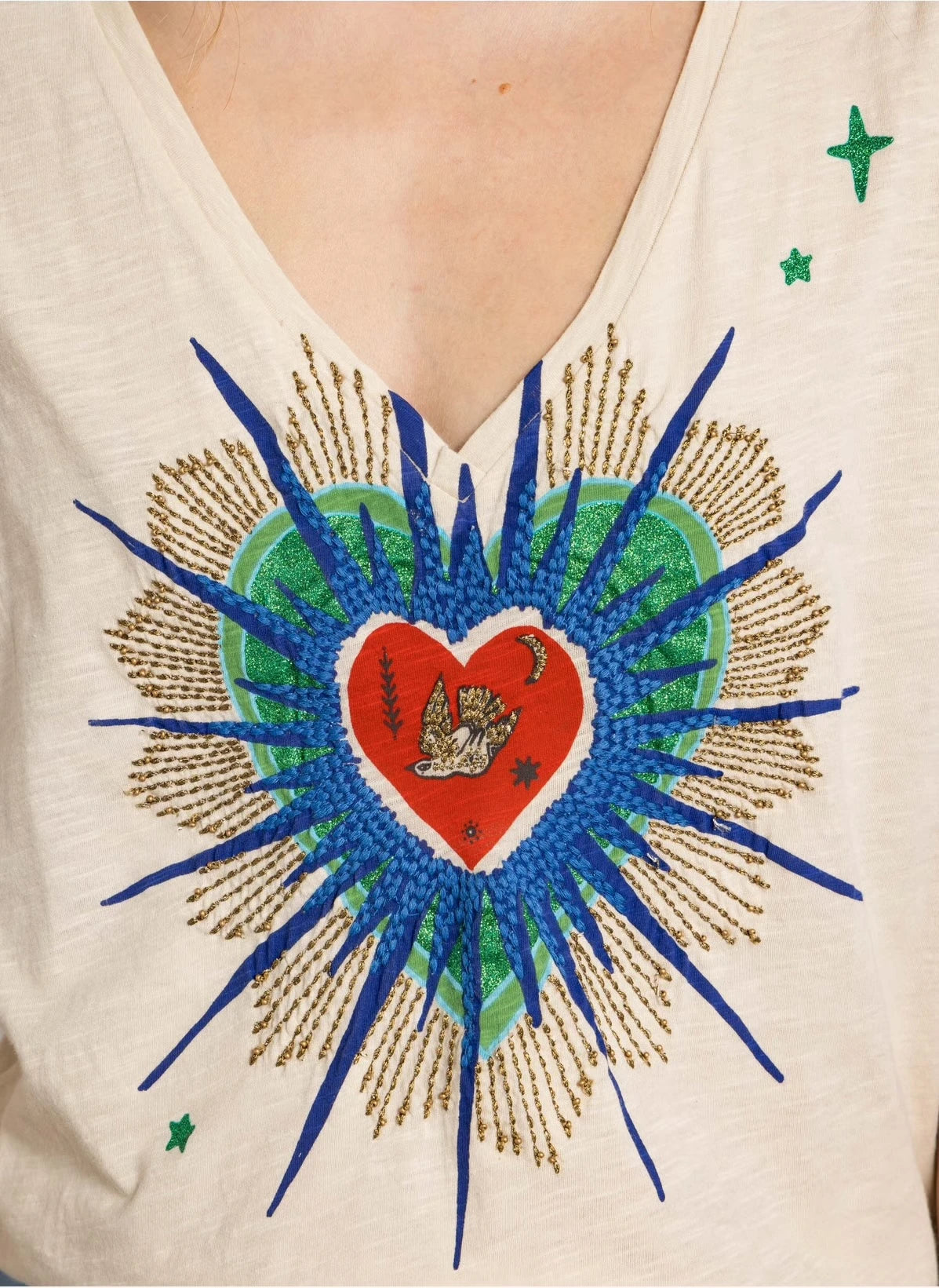 LEON & HARPER | CAMISETAS | MUJER | TONTON JC03 EXVOTO CHALK | BEIGE