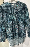 PROJECT AJ117 TUVA DK09 241 Midnight: multicolour blouse for women