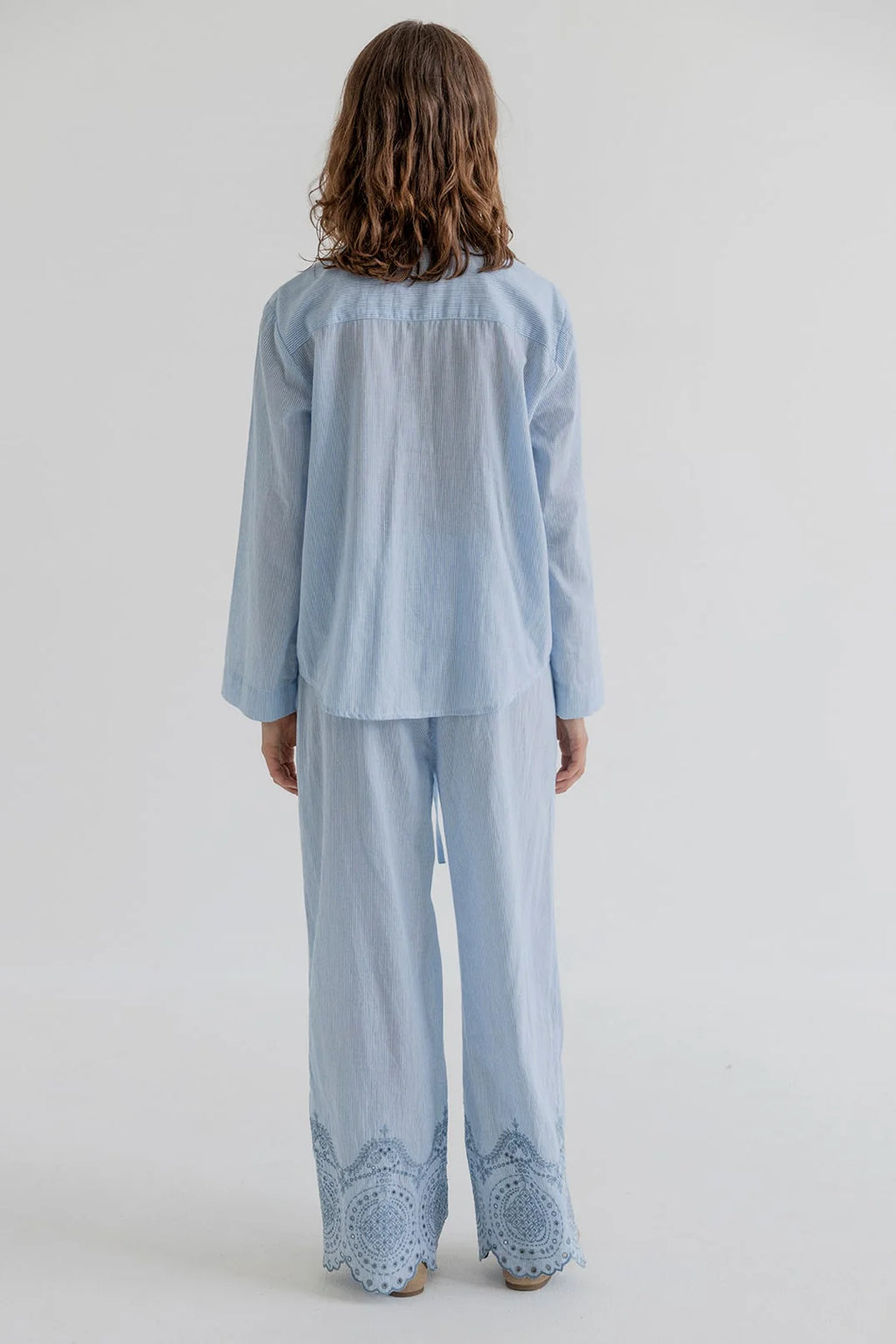 PROJECT AJ117 Cadera 620 SKY CROP: blauw broek voor dames