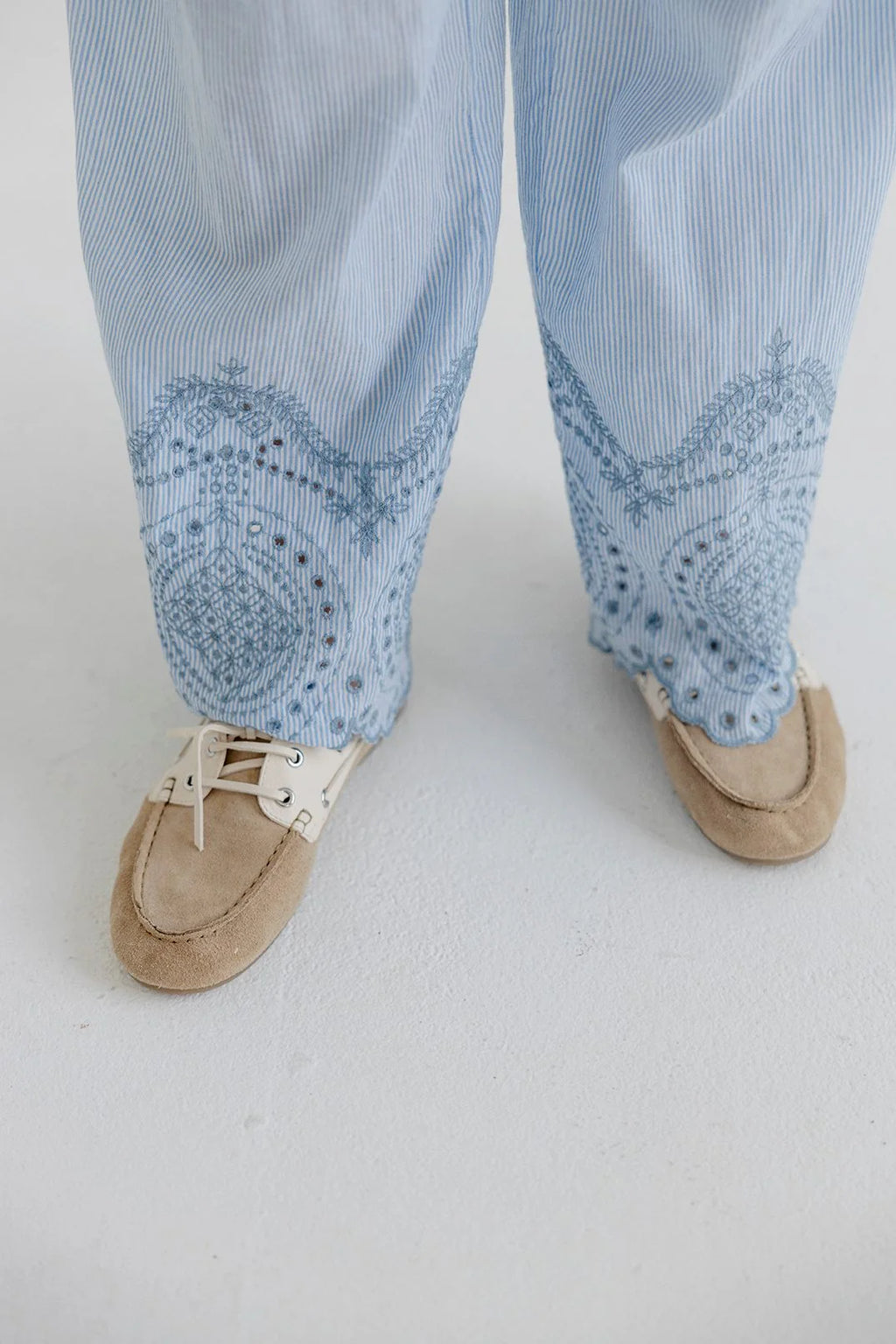 PROJECT AJ117 Cadera 620 SKY CROP: blauw broek voor dames