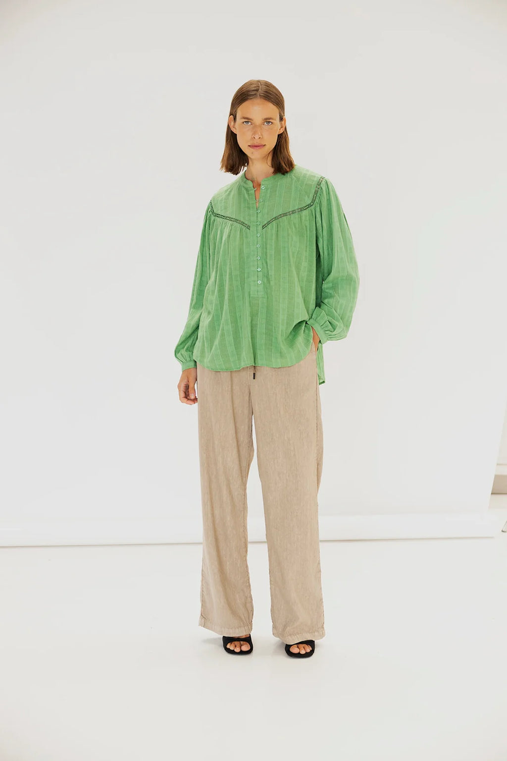PROJECT AJ117 | TROUSERS | WOMEN'S | POLLY DK17 241 MOSS | BEIGE