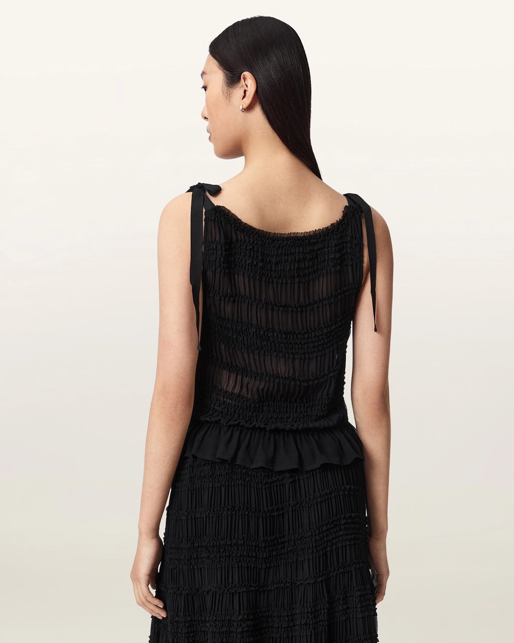 ALL SAINTS | CAMISETAS | MUJER | LOTUS BLACK | NEGRO