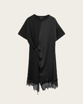 ALL SAINTS LANA LACE Dress Black: чорний сукня для жінок