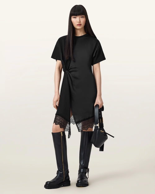 ALL SAINTS LANA LACE Dress Black: black dress for women