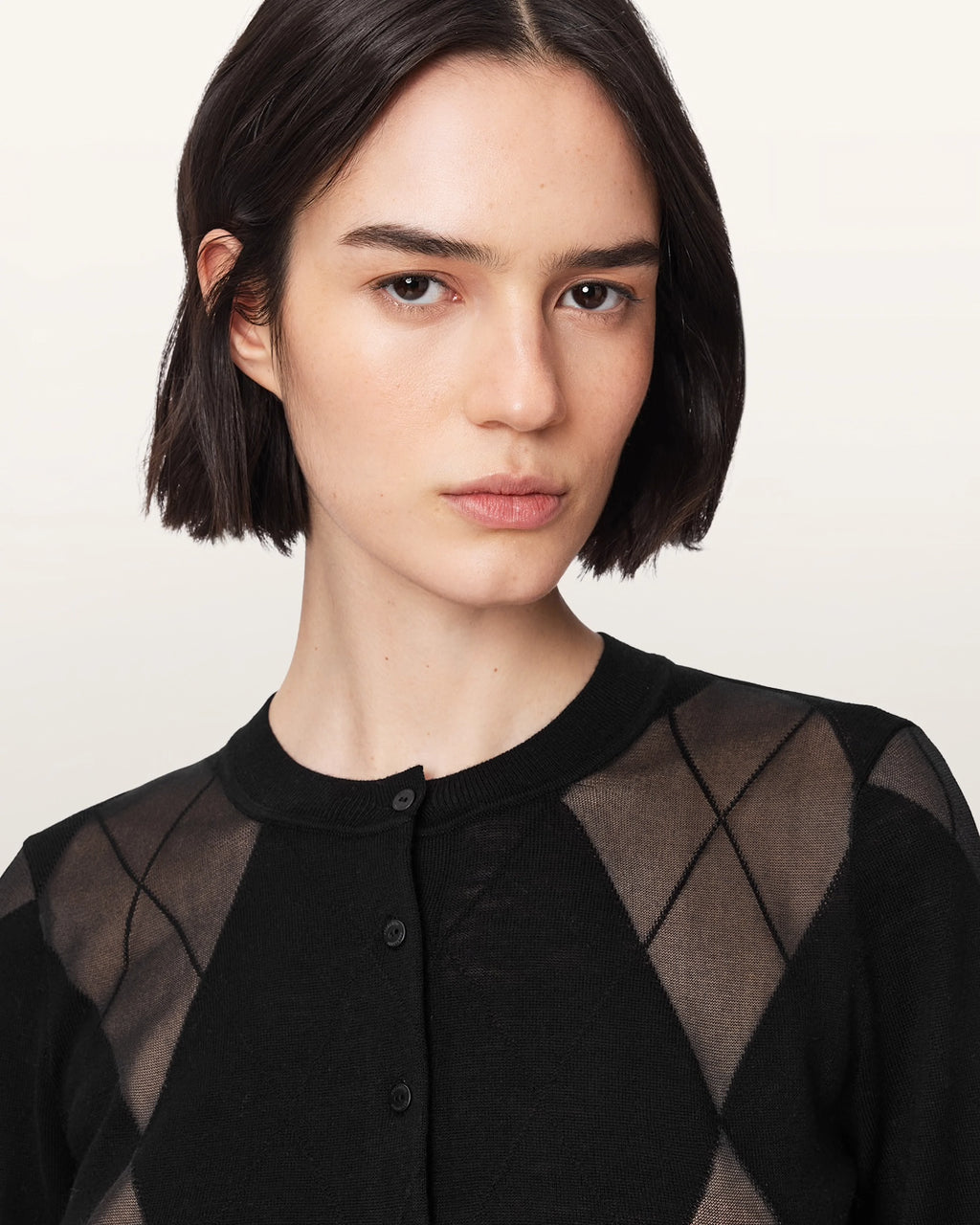 ALL SAINTS BERN Cardigan Black: noir pull pour femme
