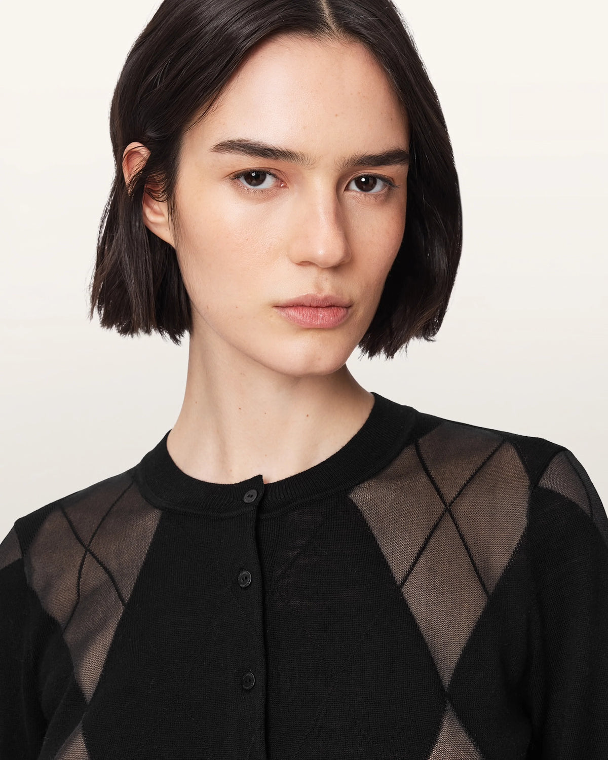 ALL SAINTS BERN Cardigan Black: noir pull pour femme