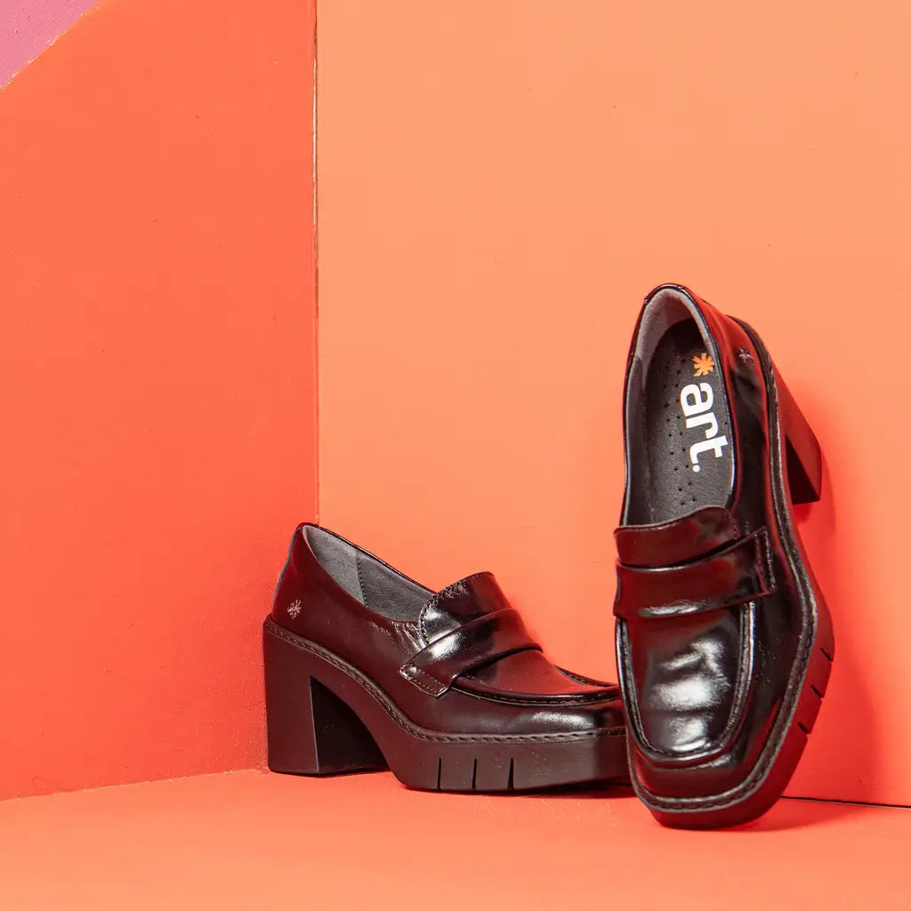 ART 1972 Nappa Shinny Black/berna: أسود أحذية للنساء
