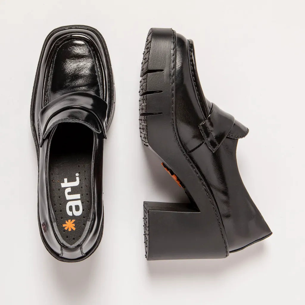 ART 1972 Nappa Shinny Black/berna: أسود أحذية للنساء