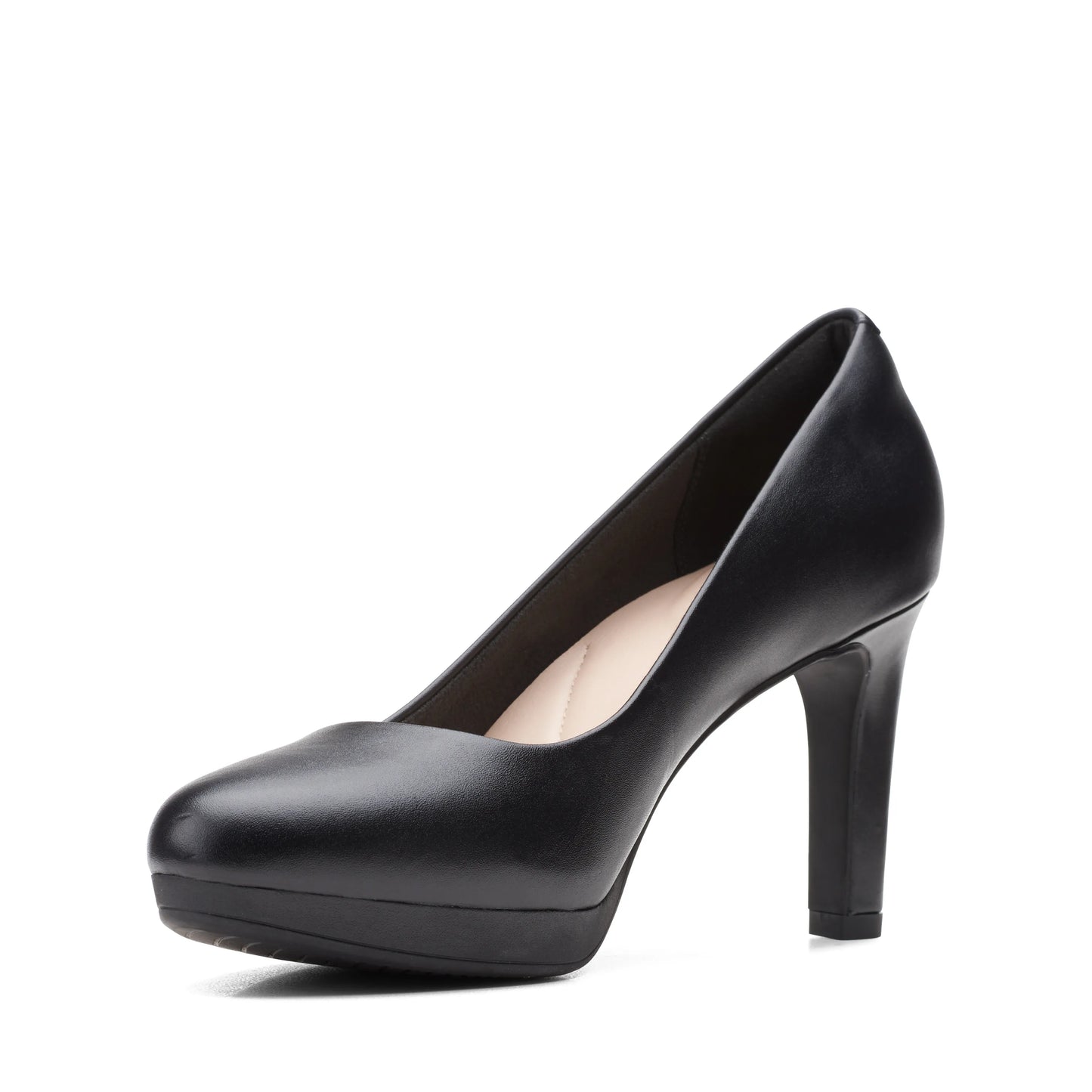 Zapatos De Tacón De La Marca Clarks Para Mujer Modelo Ambyr Joy Black Leather En Color Negro