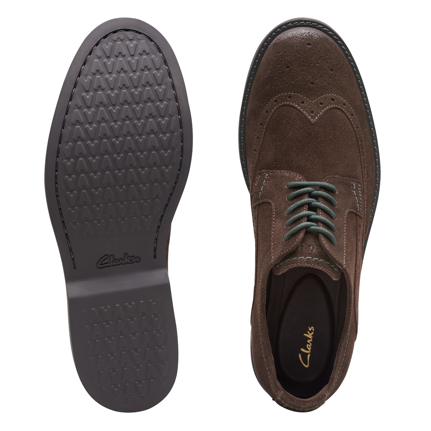 CLARKS | पुरुषों के डर्बी जूते | ATTICUSLTLIMIT DARK BROWN SUEDE | भूरा