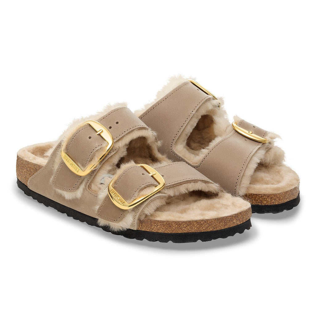 BIRKENSTOCK | SANDALS | WOMAN | ARIZONA BB SHEARLING LEOI TABACCO BR LAF TABACCO BROWN | BEIGE
