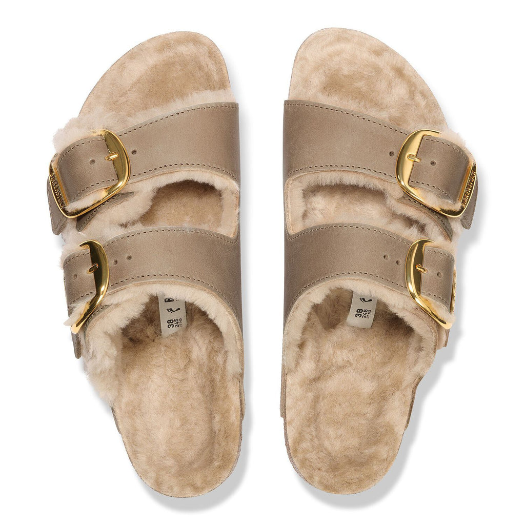BIRKENSTOCK | SANDALS | WOMAN | ARIZONA BB SHEARLING LEOI TABACCO BR LAF TABACCO BROWN | BEIGE