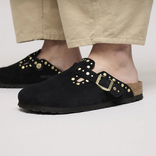 BIRKENSTOCK | MULES Y ZUECOS | MUJER | BOSTON RIVET LEVE BLACK MINK | NEGRO