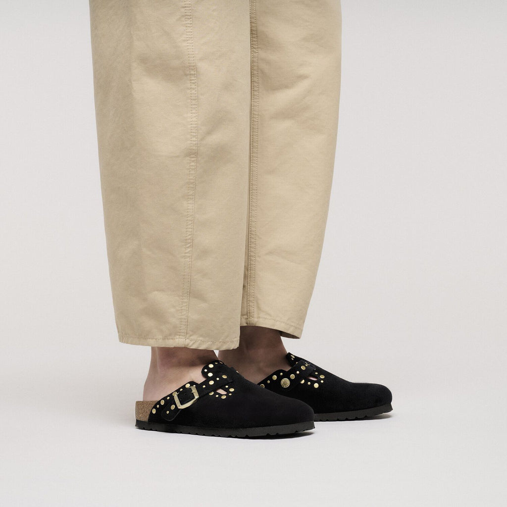 BIRKENSTOCK | CLOGS | WOMAN | BOSTON RIVET LEVE BLACK MINK | BLACK