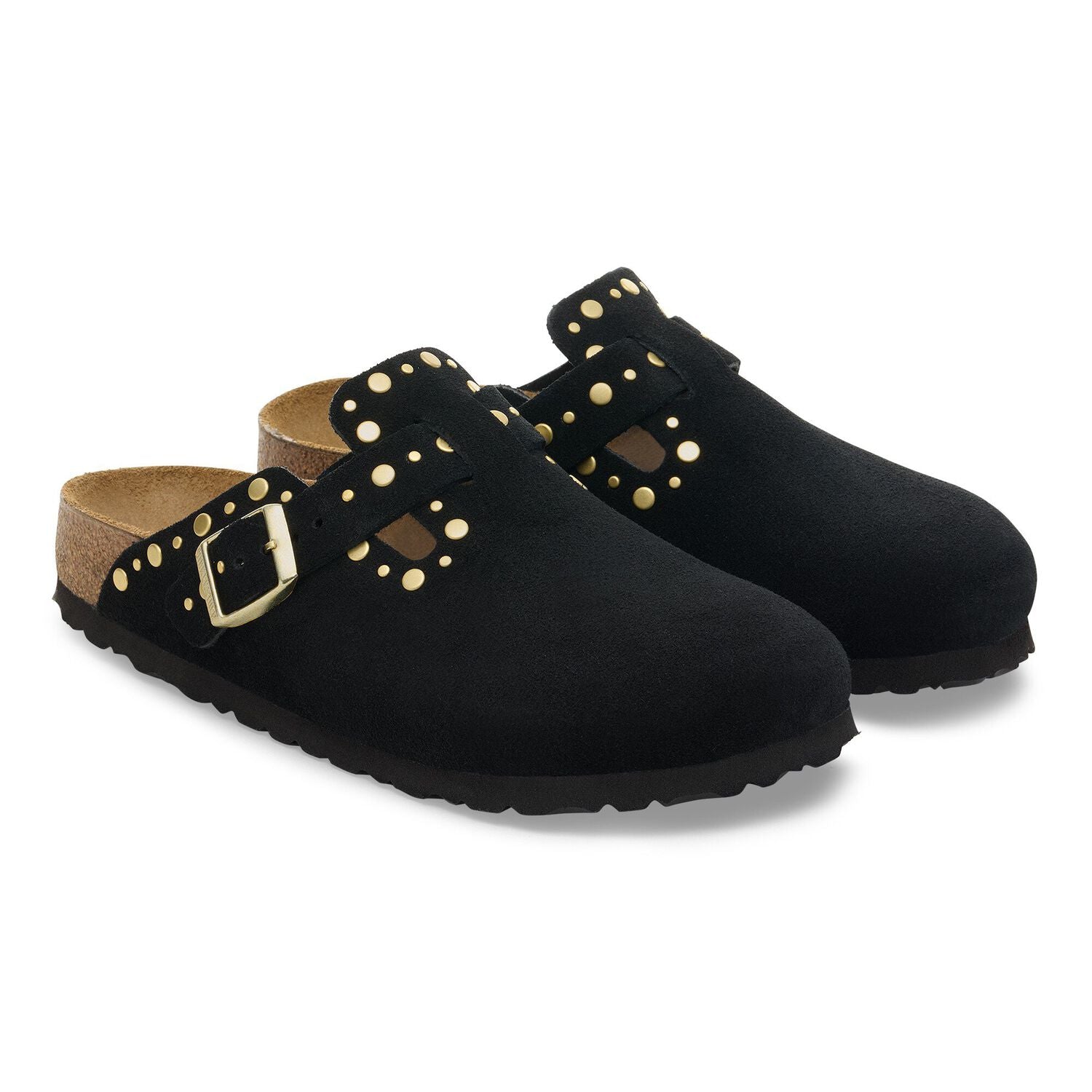 今日中 新品・未使用 BIRKENSTOCK メイン デッドストック BIRKENSTOCK Boston Rivet LEVE Black MINK: ブラック クロッグ