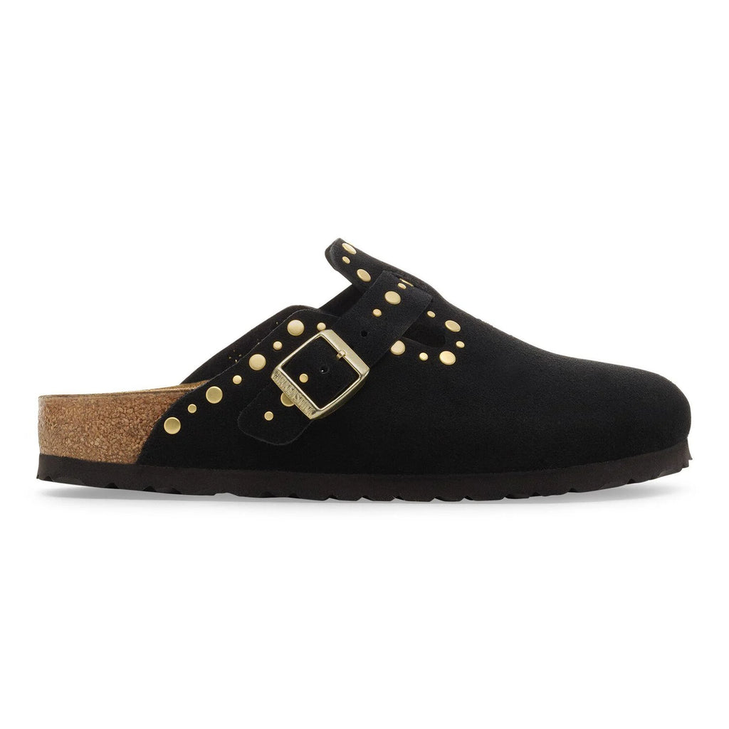BIRKENSTOCK Boston Rivet LEVE Black MINK: ブラック クロッグ BIRKENSTOCK Boston Rivet LEVE Black MINK: ブラック クロッグ
