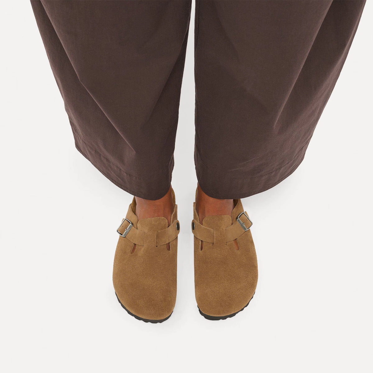 BIRKENSTOCK Boston DARK TEA: коричневий сабо для жінок