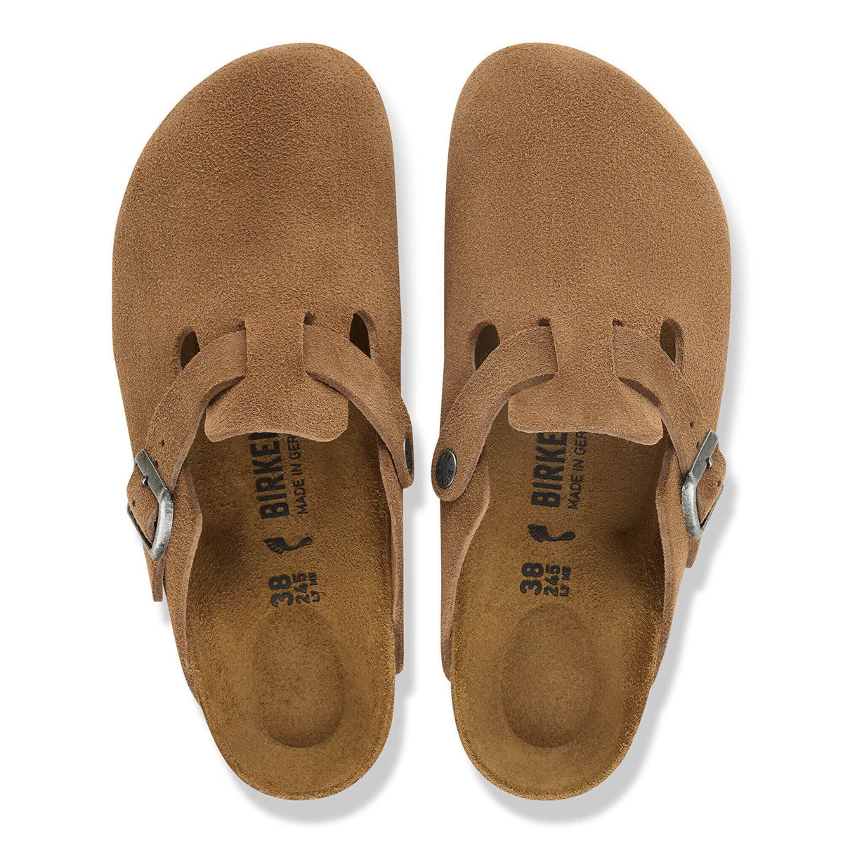 BIRKENSTOCK Boston DARK TEA: коричневий сабо для жінок