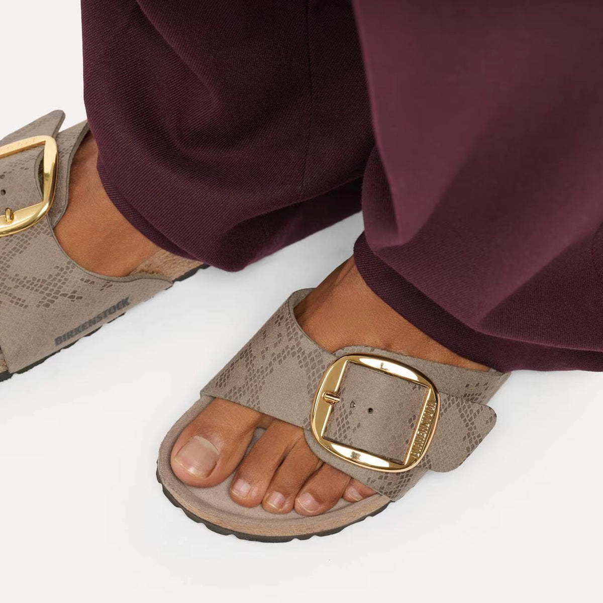 BIRKENSTOCK | SANDALIAS | MUJER | MADRID BIG BUCKLE GRAY TAUPE | ANIMAL PRINT