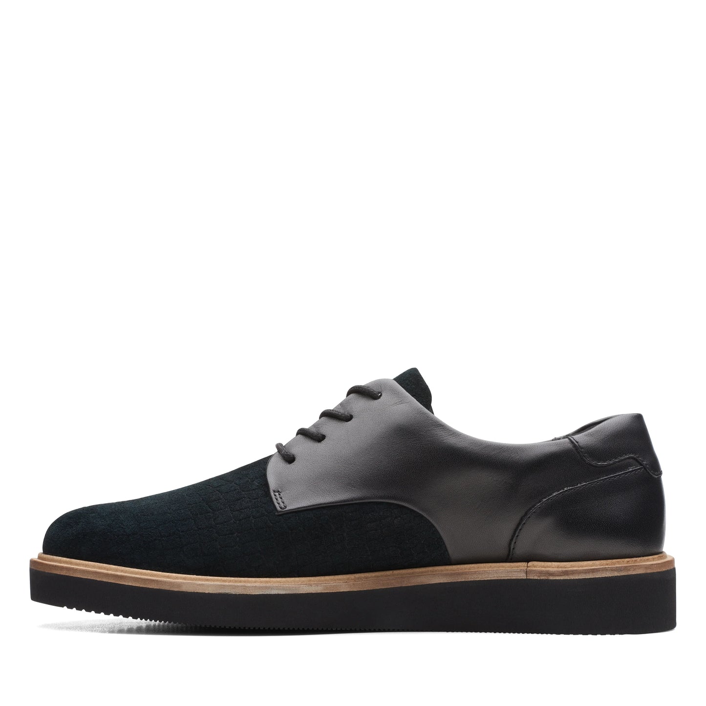 CLARKS | ZAPATOS DERBY MUJER | BAILLE LACE BLACK COMBI | NEGRO