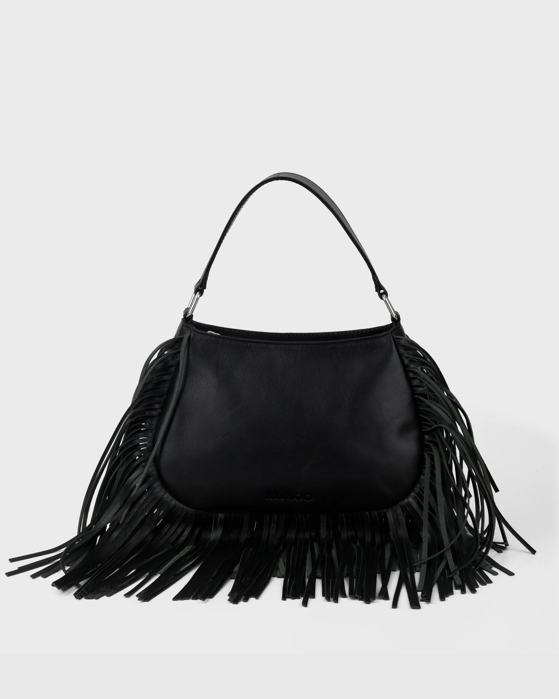 NUNOO Betty Fringe River Black: nero borsa da donna
