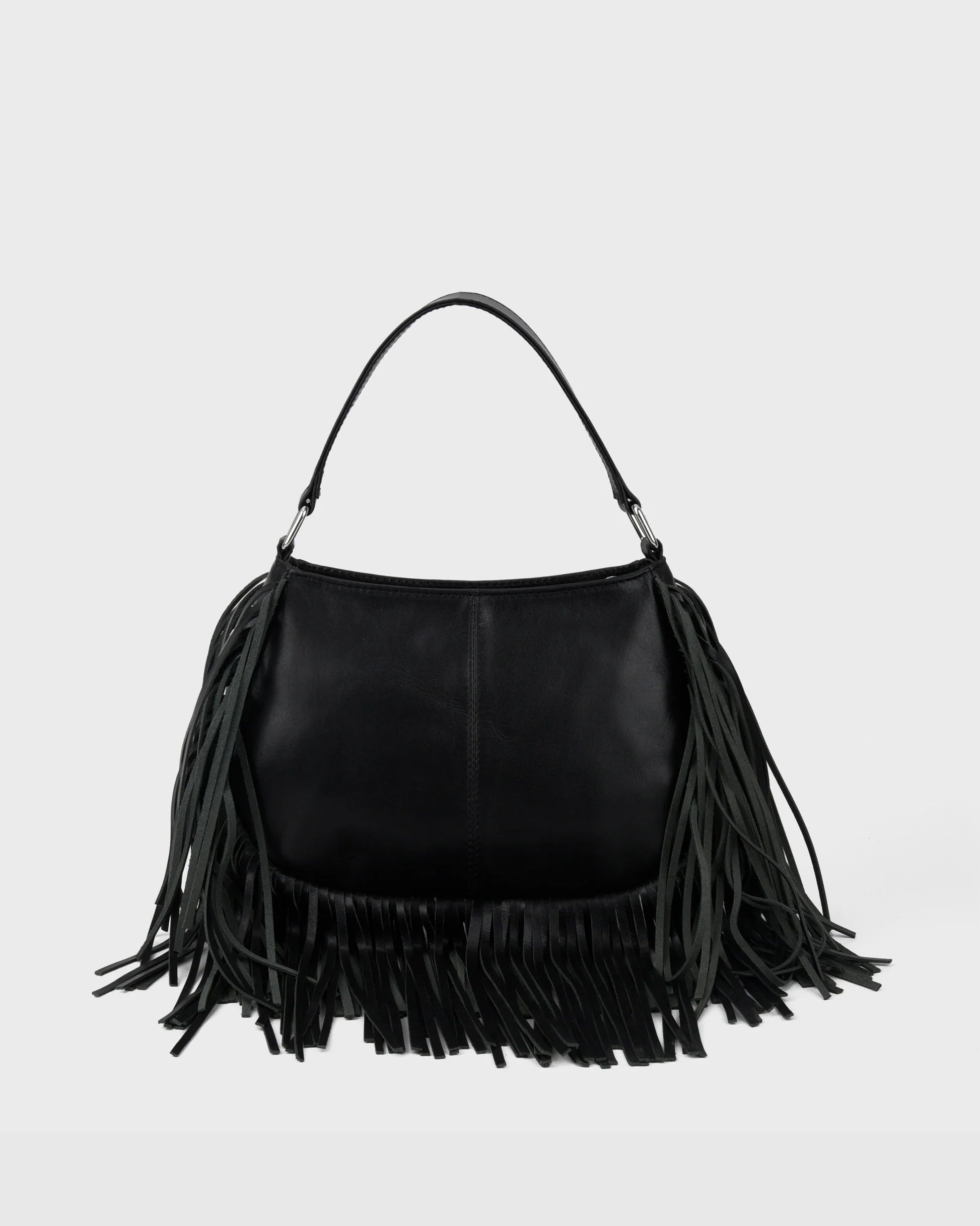 NUNOO Betty Fringe River Black: nero borsa da donna