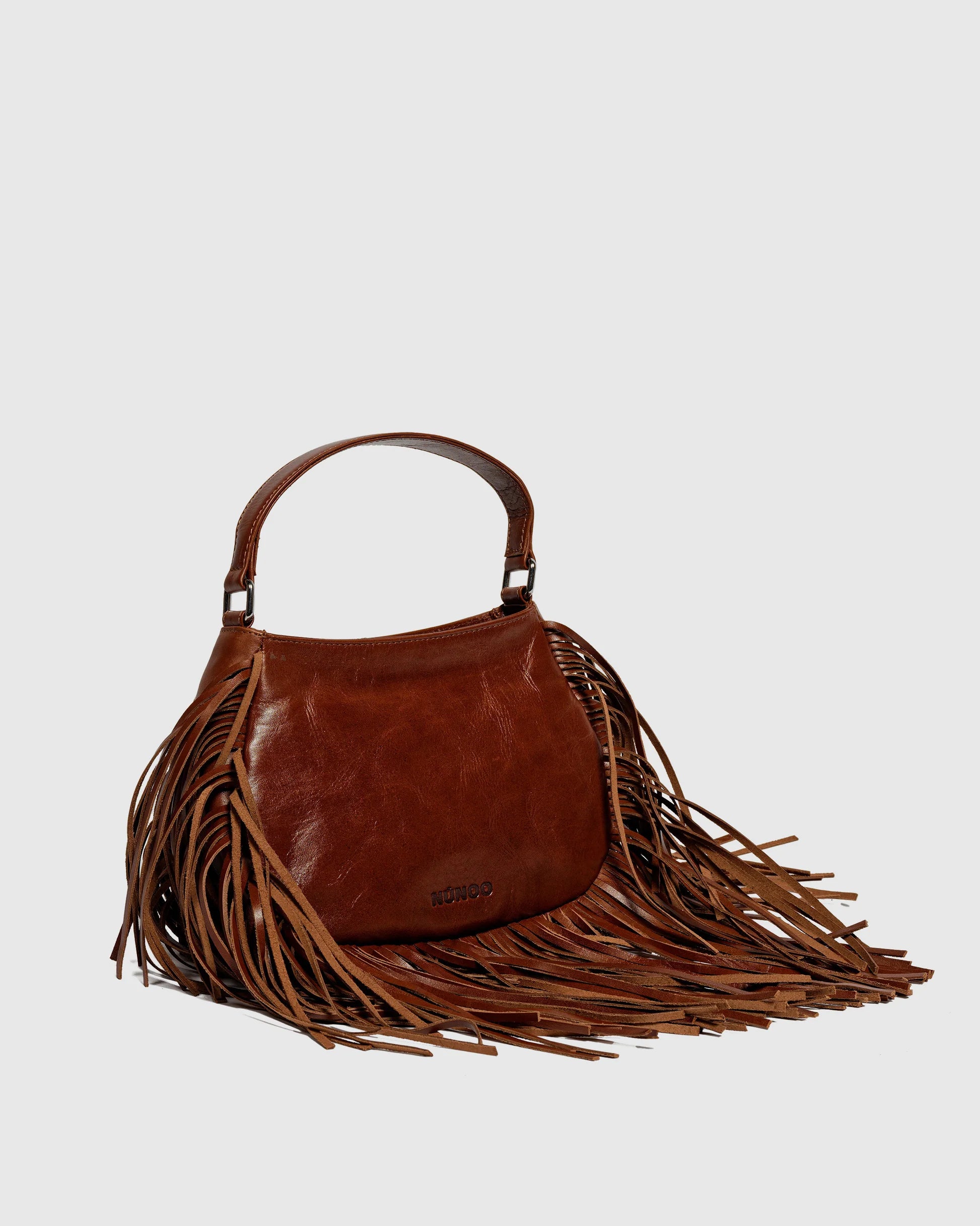 NUNOO Betty Fringe River Brown: بني حقيبة للنساء